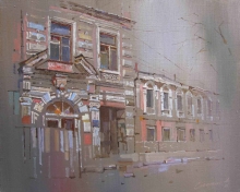 Quietness Of Rostov Small Streets - oil, canvas