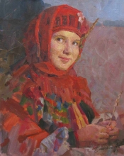 Portrait Of Sophia - oil, canvas