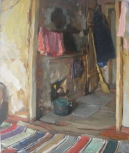 Our Stove - oil, canvas