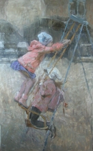 Swings - oil, canvas