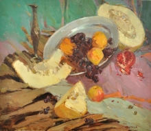 Oriental Still Life - oil, canvas