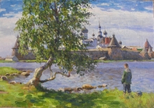 Solovky. Noon - oil, canvas
