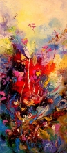 Floral Fantasy - oil, canvas, palette knife