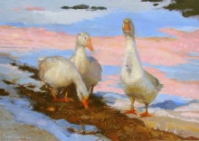 There Lived Three Geese... - oil, canvas