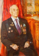 Portrait Of The Veteran - oil, canvas