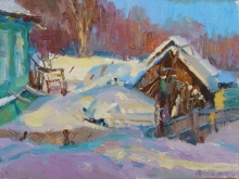 Frosty Day - oil, canvas
