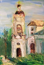 Bell Tower - oil, canvas on the frame 