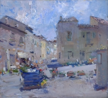 Fiorenzuola di Focara - oil, canvas, cardboard