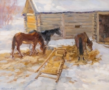 Working Horses - oil, canvas
