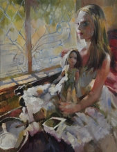 Lonely Doll - oil, canvas