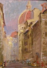 Florence - oil, cardboard