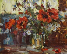 Poppies - oil, canvas