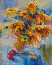 Sun Flowers - oil, canvas