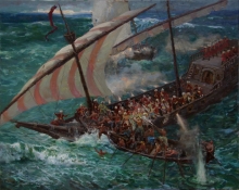 Boarding Of Zaporozhe Cossacks Of A Turkish Ship - oil, canvas
