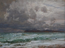 Surf - oil, canvas on board