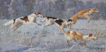 Hounds - oil, canavs