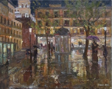 Rain In Toledo - oil, canvas