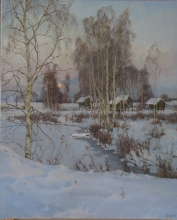 Winter Dusk - oil, canavs