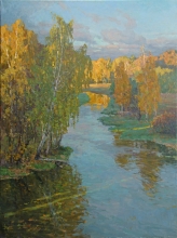 Autumn In Klyazma - oil, canvas