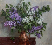 Lilac And Copper - oil, canvas