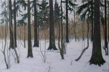 Forest In Winter - oil, canvas