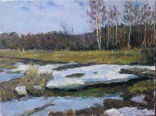 Last Snow - oil, canvas