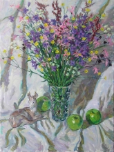 Flowers In June - oil, canvas