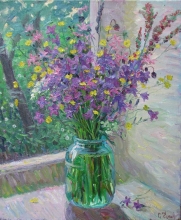 Bell Flowers - oil, canvas