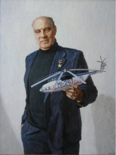 Hero Of The Soviet Union, General Of Aviation V. Pavlov - oil, canvas