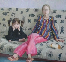 Sisters - oil, canvas