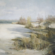 Spring On Dnieper - oil, canvas