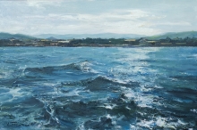 Crimea. Sea - oil, canavs