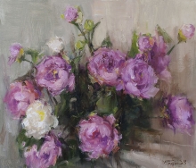 Peonies - oil, canvas