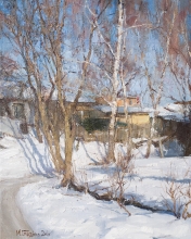 Winter Landscape - oil, canvas
