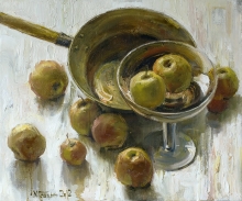 Still Life With Apples - oil, canvas