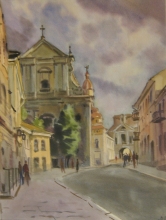 Vilnius. Old Town - watercolors, paper