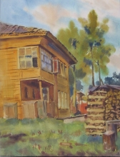 Vologda. An Old House - watercolors, paper