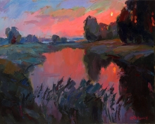 Evening - oil, canvas