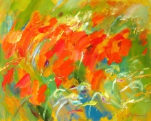 Poppies 3 - oil, canvas