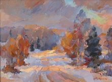 Winter Landscape - oil, canvas