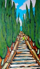 Road To The Sky - oil, canvas