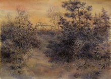 The Winter Morning - paper, aquarelle