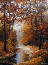 The Gold Of The Autumn - oil, canvas