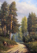 Summer. The Path In The Forest - oil, canvas