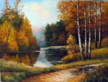 The Mid-Autumn - oil, canvas