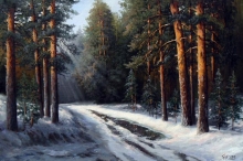 The Winter Rays - oil, canvas