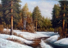 The First Thaw - oil, canvas