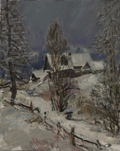 Winter Dusk - oil, canvas