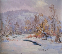 The River Got Frozen - oil, canvas