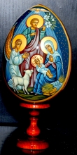 Nativity - tempera, acrylic, linden wood, polyurethane varnish 